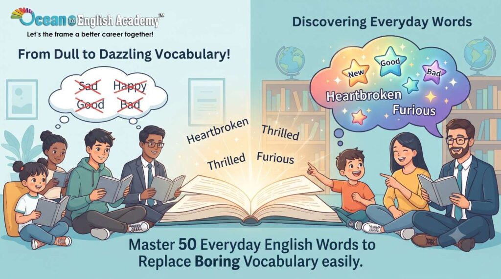 Master 50 Everyday English Words to Replace Boring Vocabulary easily